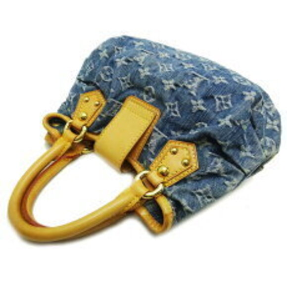 Louis Vuitton Pleaty Handbag Monogram Denim Blue - Picture 4 of 9